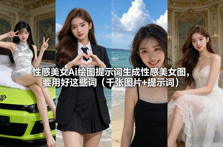 性感美女Ai绘图提示词生成性感美女图，要用好这些词（千张图片+提示词）_天恒副业网