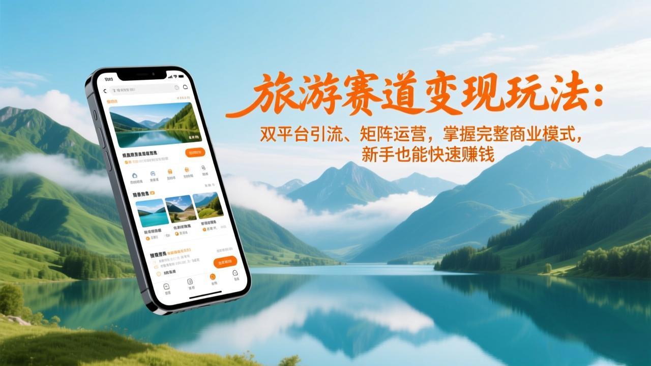 （17153期）旅游赛道变现玩法：双平台引流、矩阵运营，掌握完整商业模式，新手也能快速赚钱_天恒副业网