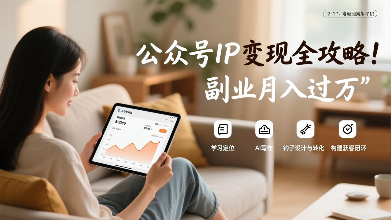 （17275期）公众号IP变现全攻略，学习定位、AI写作、钩子设计与转化，构建获客闭环，副业月入过万_天恒副业网