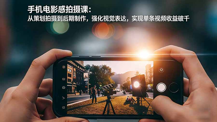 （17273期）手机电影感拍摄课：从策划拍摄到后期制作，强化视觉表达，实现单条视频收益破千_天恒副业网