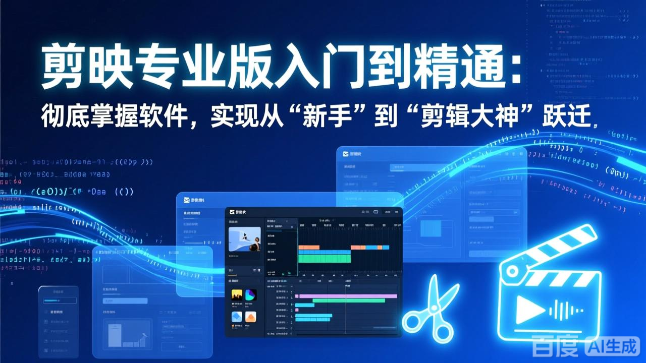 剪映专业版入门到精通：彻底掌握软件，实现从“新手”到“剪辑大神”跃迁_天恒副业网