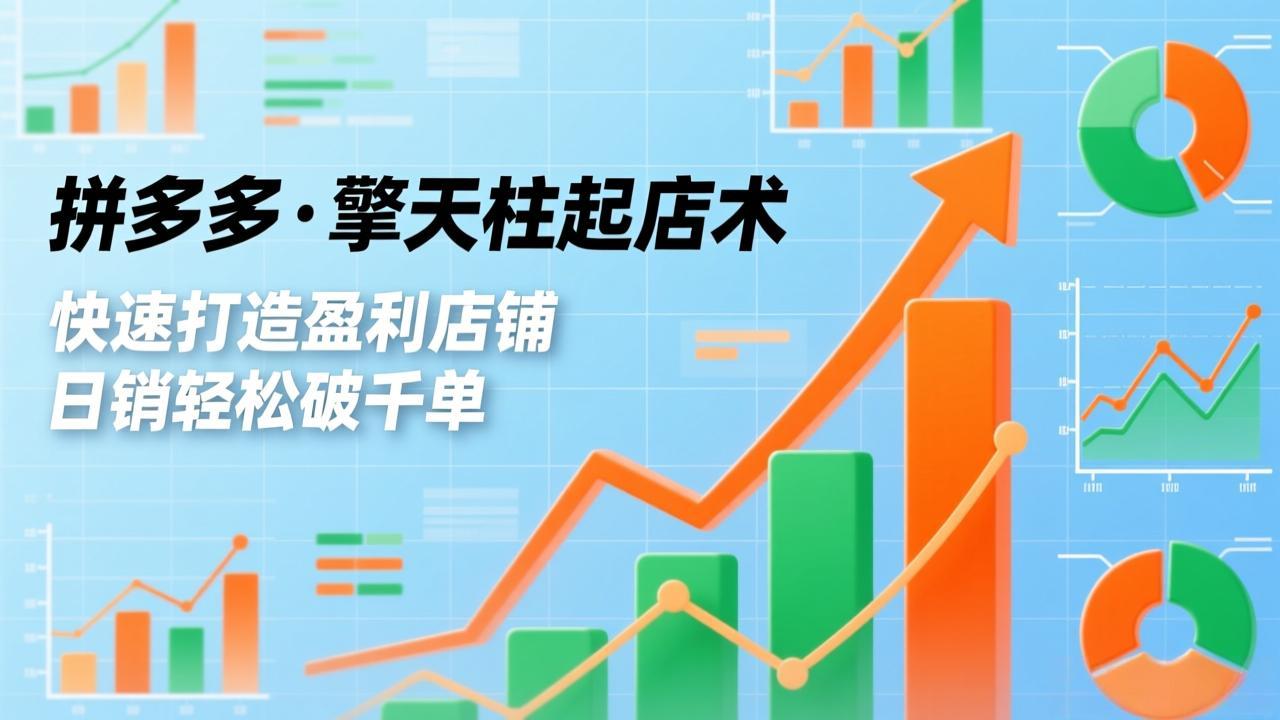 (17312期)拼多多·擎天柱起店术,爆流布局、利润起飞、不断流,快速打造盈利店铺,日销破千单(更新)_天恒副业网