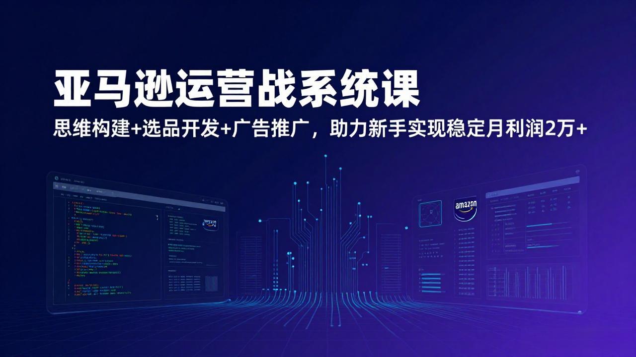 （17311期）亚马逊运营实战系统课，思维构建+选品开发+广告推广，助力新手实现稳定月利润2万+（更新）_天恒副业网