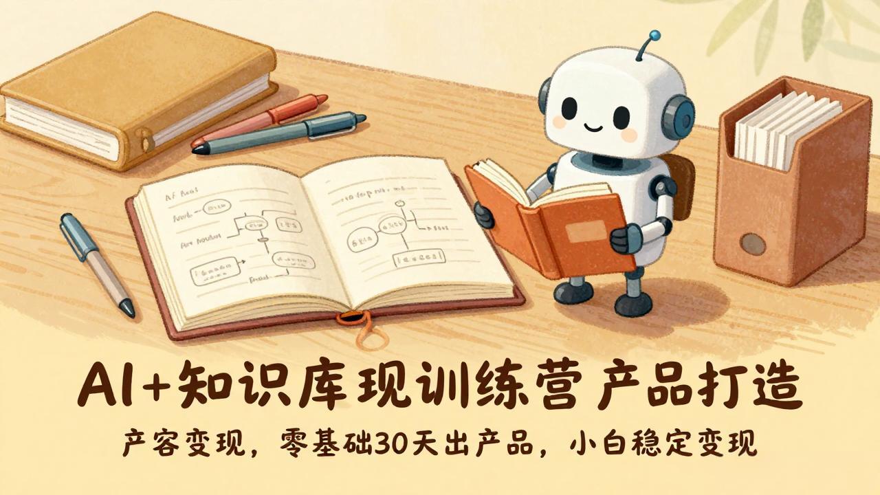 （17323期）AI+知识库变现训练营，产品打造、内容创作、全平台变现，零基础30天出产品，小白稳定变现_天恒副业网