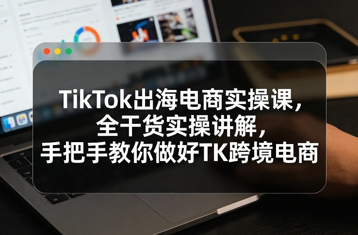 TikTok出海电商实操课，全干货实操讲解，手把手教你做好TK跨境电商_天恒副业网