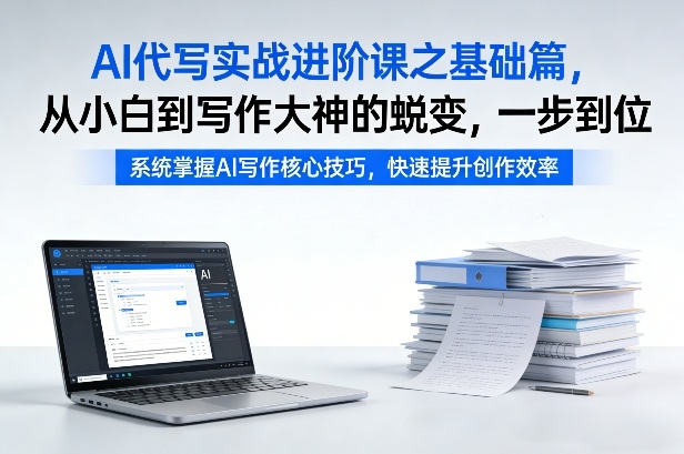 AI代写实战进阶课之基础篇，从小白到写作大神的蜕变，一步到位_天恒副业网