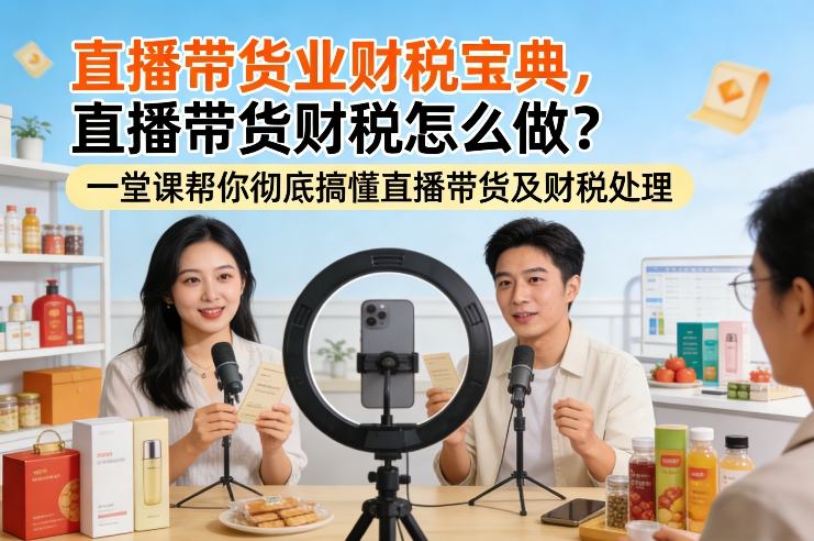 直播带货业财税宝典，直播带货财税怎么做？一堂课帮你彻底搞懂直播带货及财税处理_天恒副业网