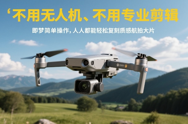 不用无人机、不用专业剪辑，即梦简单操作，人人都能轻松复刻质感航拍大片_天恒副业网