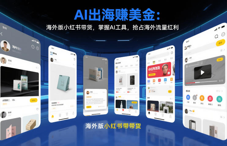 AI出海賺美金：海外版小红书带货，掌握AI工具，抢占海外流量红利（更新2026）_天恒副业网