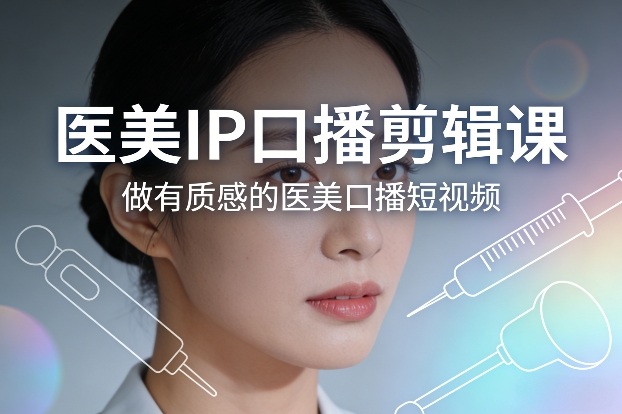 医美IP口播剪辑课，做有质感的医美口播短视频_天恒副业网