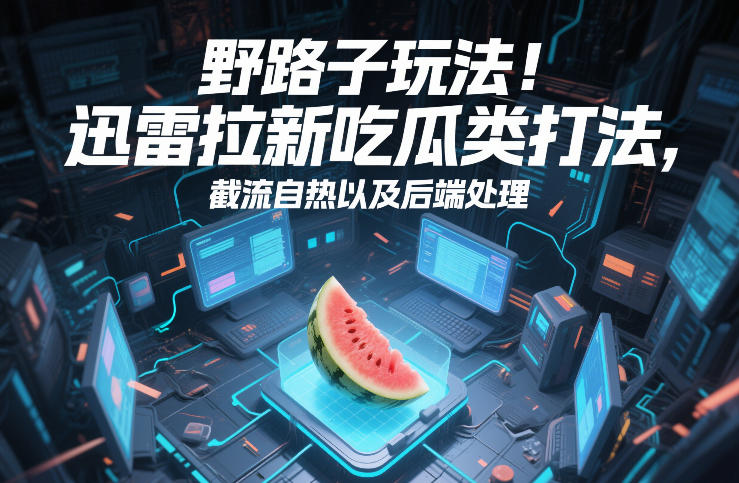 野路子玩法!迅雷拉新吃瓜类打法,截流自热以及后端处理_天恒副业网