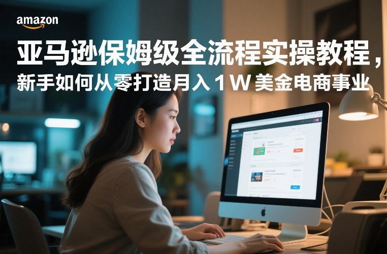 亚马逊保姆级全流程实操教程，新手如何从零打造月入1W美金电商事业_天恒副业网