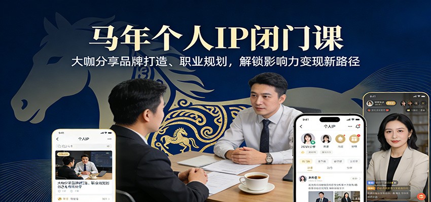 马年个人IP闭门课，大咖分享品牌打造、职业规划，解锁影响力变现新路径_天恒副业网