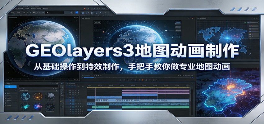 GEOlayers3地图动画制作：从基础操作到特效制作，手把手教你做专业地图动画_天恒副业网