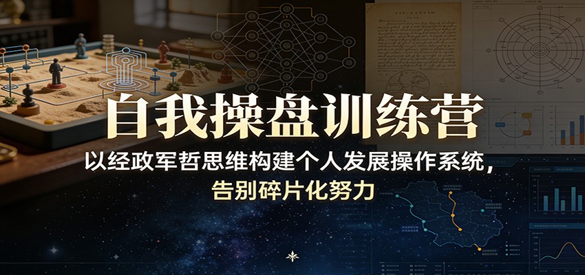 自我操盘训练营：以经政军哲思维构建个人发展操作系统，告别碎片化努力_天恒副业网