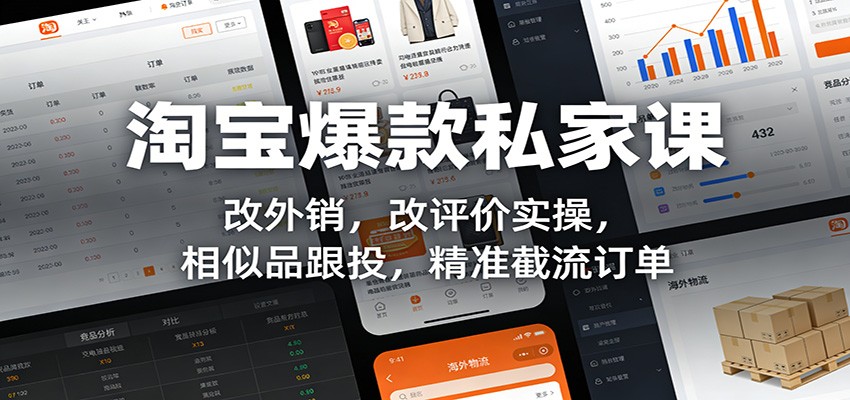 淘宝爆款私家课：改外销，改评价实操，相似品跟投，精准截流订单_天恒副业网