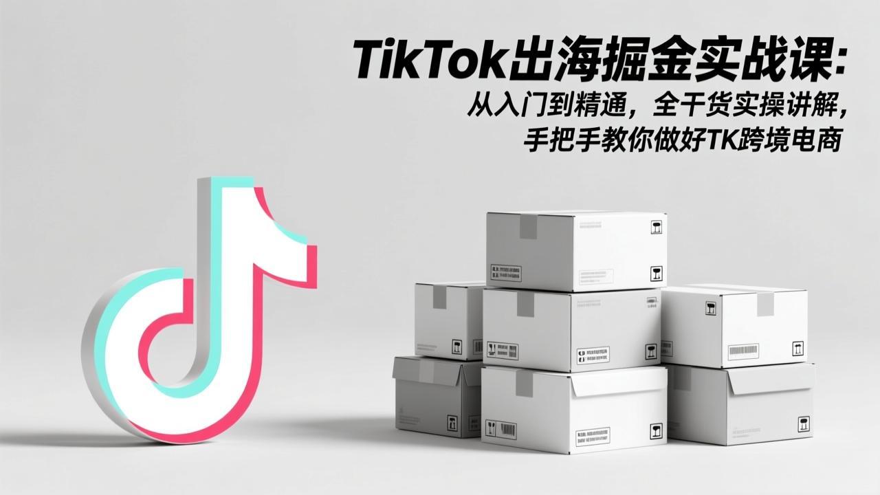 TikTok出海掘金实战课：从入门到精通，全干货实操讲解，手把手教你做好TK跨境电商_天恒副业网
